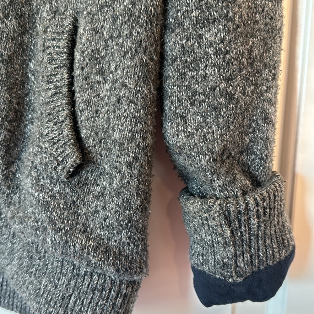 Abercrombie kids warm zip up w plaid interior Sherpa collar size 13/14 preppy - Picture 3 of 11